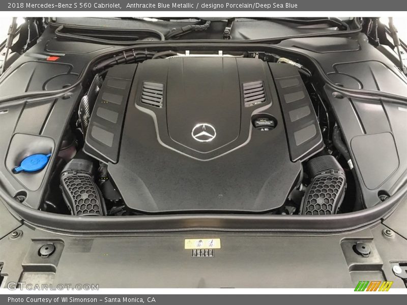  2018 S 560 Cabriolet Engine - 4.0 Liter biturbo DOHC 32-Valve VVT V8