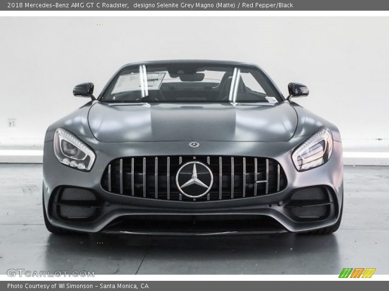 designo Selenite Grey Magno (Matte) / Red Pepper/Black 2018 Mercedes-Benz AMG GT C Roadster