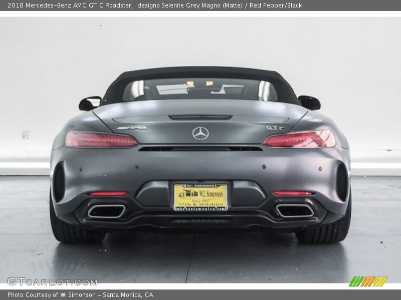 designo Selenite Grey Magno (Matte) / Red Pepper/Black 2018 Mercedes-Benz AMG GT C Roadster