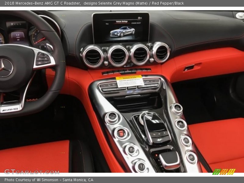 designo Selenite Grey Magno (Matte) / Red Pepper/Black 2018 Mercedes-Benz AMG GT C Roadster