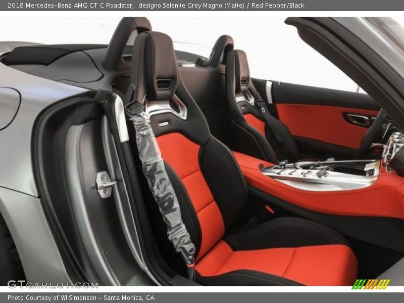 designo Selenite Grey Magno (Matte) / Red Pepper/Black 2018 Mercedes-Benz AMG GT C Roadster