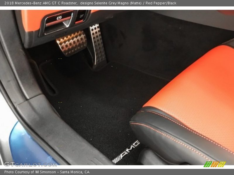 designo Selenite Grey Magno (Matte) / Red Pepper/Black 2018 Mercedes-Benz AMG GT C Roadster