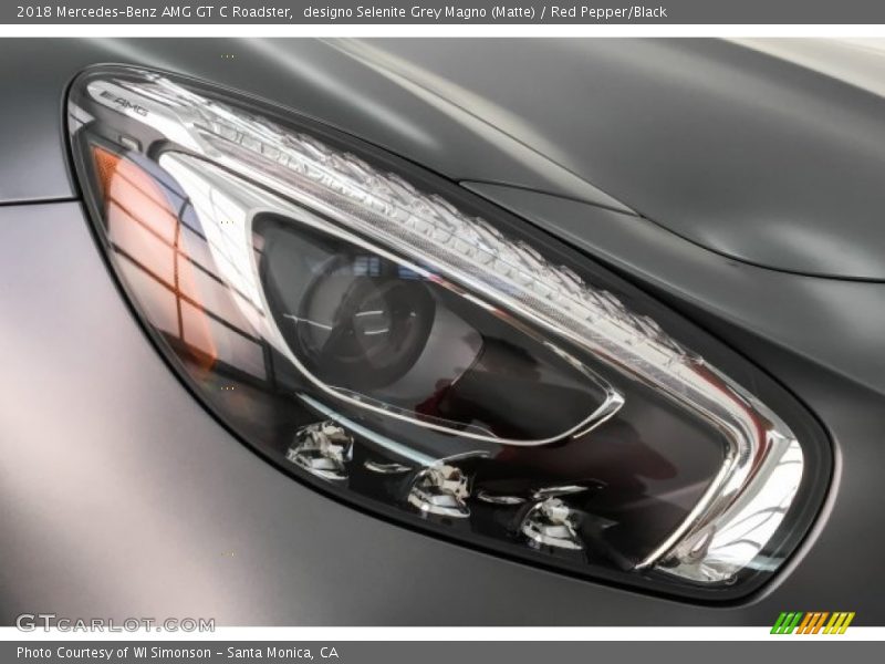 designo Selenite Grey Magno (Matte) / Red Pepper/Black 2018 Mercedes-Benz AMG GT C Roadster