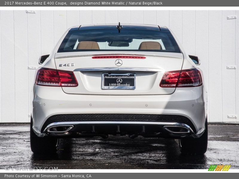 designo Diamond White Metallic / Natural Beige/Black 2017 Mercedes-Benz E 400 Coupe