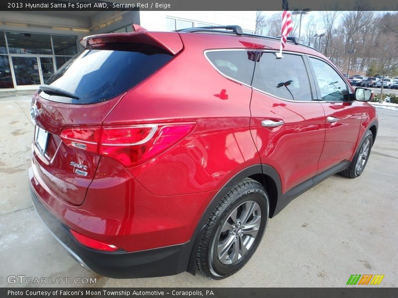 Serrano Red / Beige 2013 Hyundai Santa Fe Sport AWD