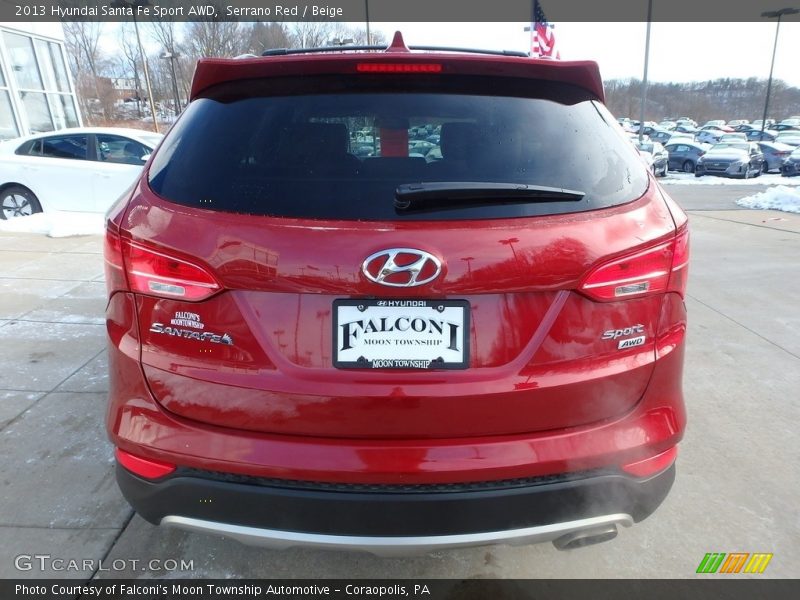 Serrano Red / Beige 2013 Hyundai Santa Fe Sport AWD