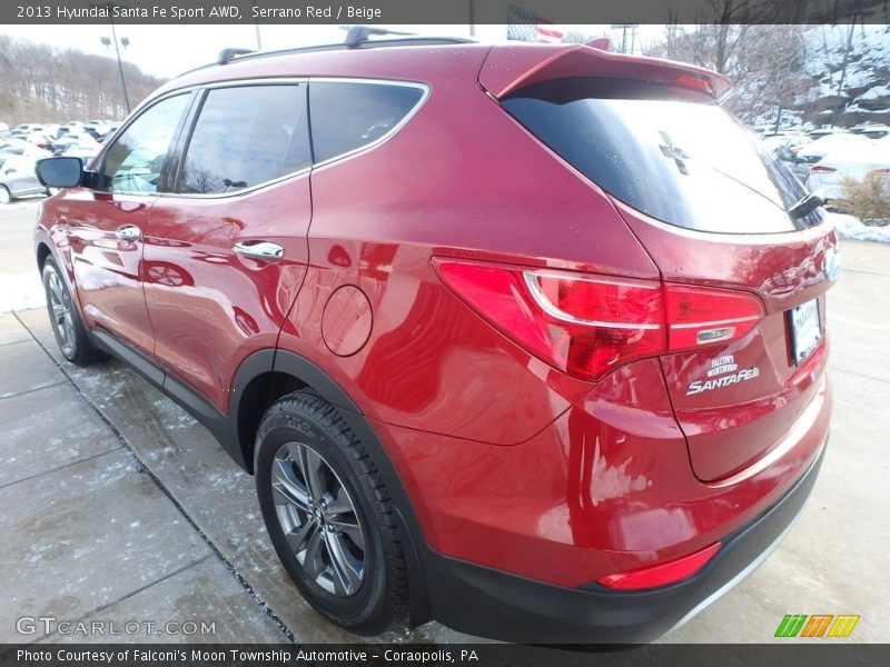 Serrano Red / Beige 2013 Hyundai Santa Fe Sport AWD