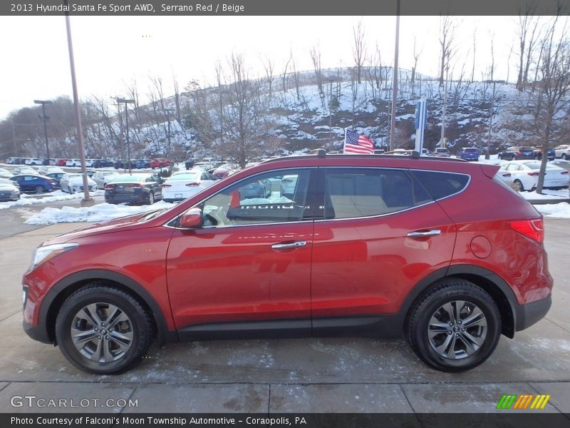 Serrano Red / Beige 2013 Hyundai Santa Fe Sport AWD