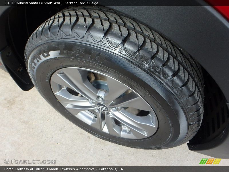 Serrano Red / Beige 2013 Hyundai Santa Fe Sport AWD