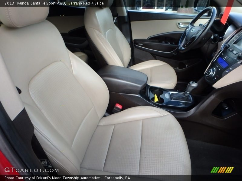 Serrano Red / Beige 2013 Hyundai Santa Fe Sport AWD