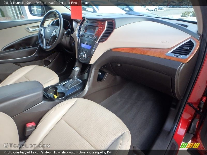 Serrano Red / Beige 2013 Hyundai Santa Fe Sport AWD