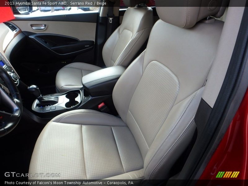 Serrano Red / Beige 2013 Hyundai Santa Fe Sport AWD