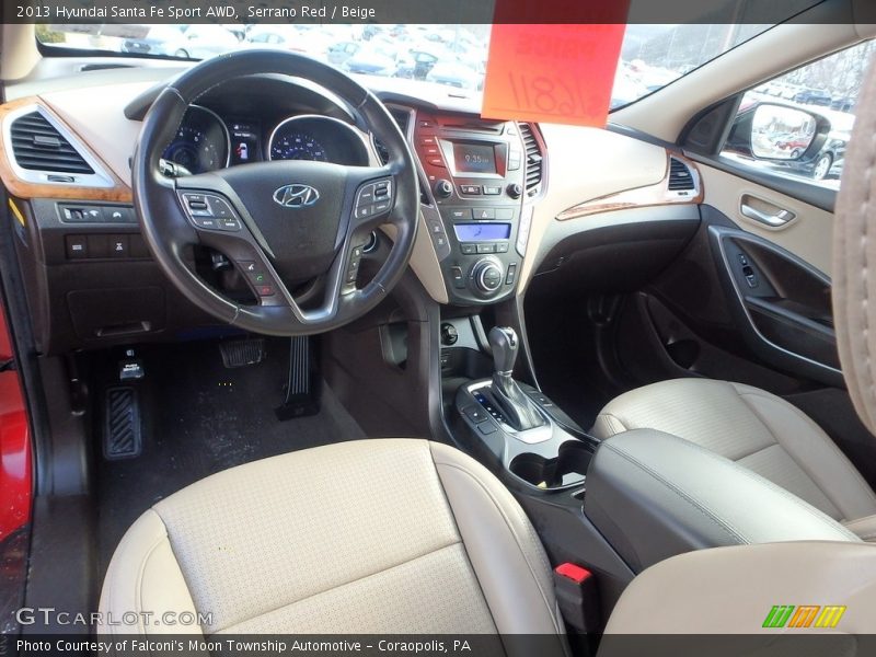 Serrano Red / Beige 2013 Hyundai Santa Fe Sport AWD