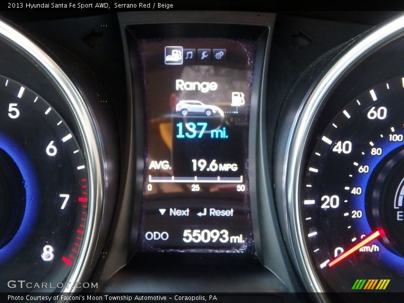 Serrano Red / Beige 2013 Hyundai Santa Fe Sport AWD