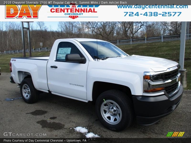 Summit White / Dark Ash/Jet Black 2018 Chevrolet Silverado 1500 WT Regular Cab 4x4