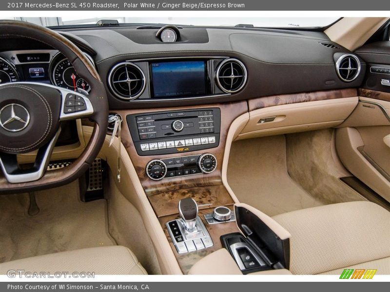Polar White / Ginger Beige/Espresso Brown 2017 Mercedes-Benz SL 450 Roadster