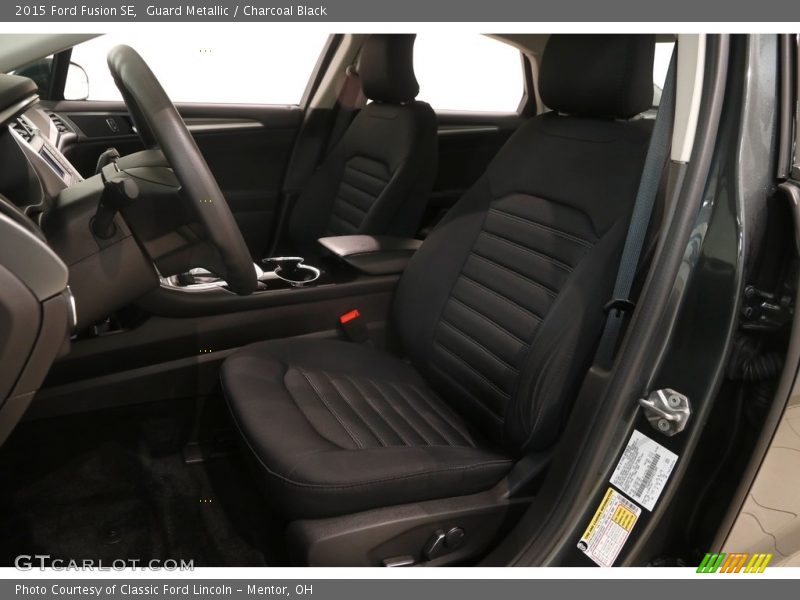 Guard Metallic / Charcoal Black 2015 Ford Fusion SE