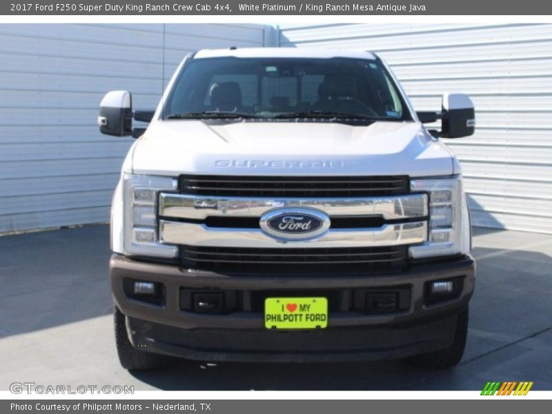 White Platinum / King Ranch Mesa Antique Java 2017 Ford F250 Super Duty King Ranch Crew Cab 4x4