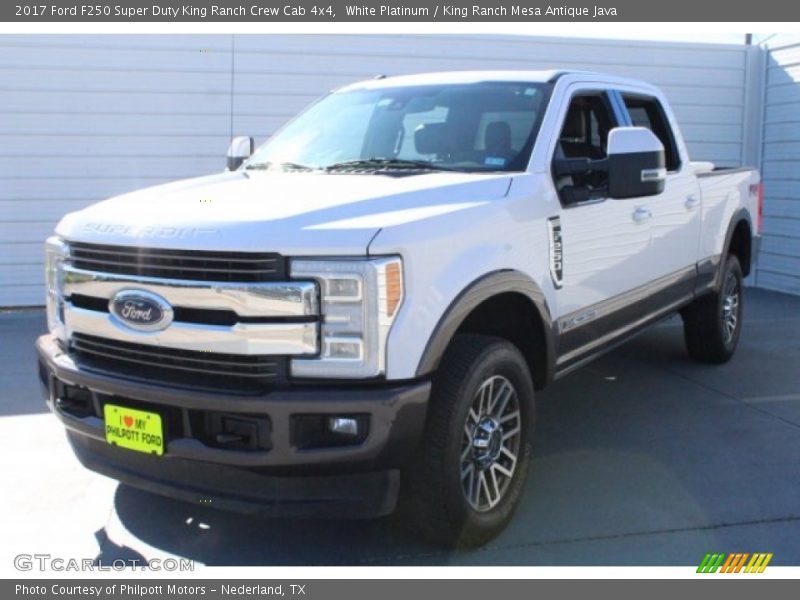 White Platinum / King Ranch Mesa Antique Java 2017 Ford F250 Super Duty King Ranch Crew Cab 4x4