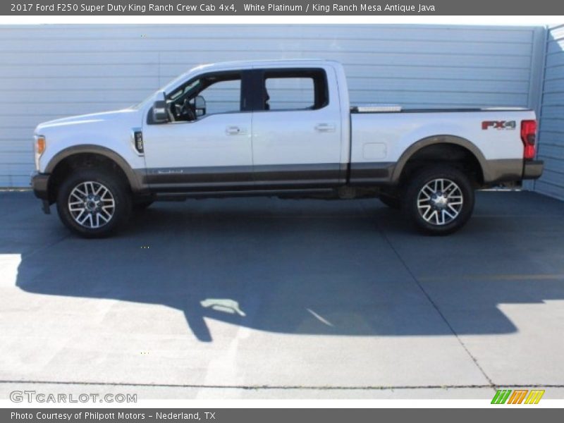 White Platinum / King Ranch Mesa Antique Java 2017 Ford F250 Super Duty King Ranch Crew Cab 4x4