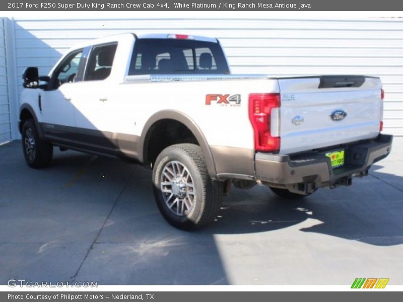 White Platinum / King Ranch Mesa Antique Java 2017 Ford F250 Super Duty King Ranch Crew Cab 4x4