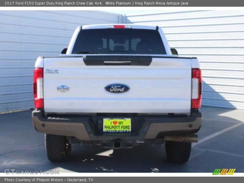 White Platinum / King Ranch Mesa Antique Java 2017 Ford F250 Super Duty King Ranch Crew Cab 4x4