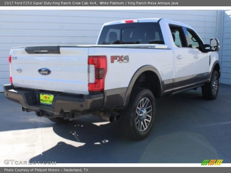 White Platinum / King Ranch Mesa Antique Java 2017 Ford F250 Super Duty King Ranch Crew Cab 4x4