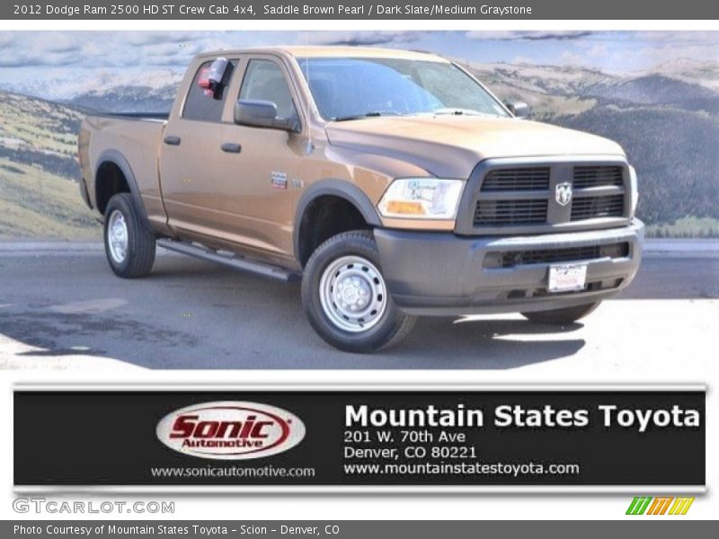 Saddle Brown Pearl / Dark Slate/Medium Graystone 2012 Dodge Ram 2500 HD ST Crew Cab 4x4
