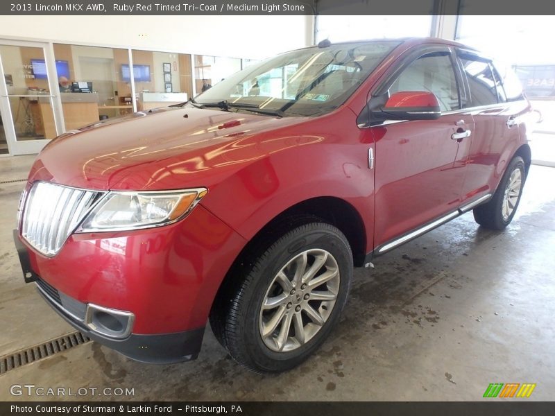 Ruby Red Tinted Tri-Coat / Medium Light Stone 2013 Lincoln MKX AWD