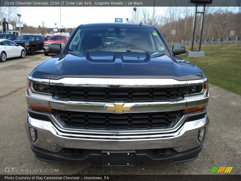 Graphite Metallic / Jet Black 2018 Chevrolet Silverado 1500 LT Crew Cab 4x4