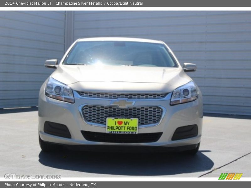 Champagne Silver Metallic / Cocoa/Light Neutral 2014 Chevrolet Malibu LT