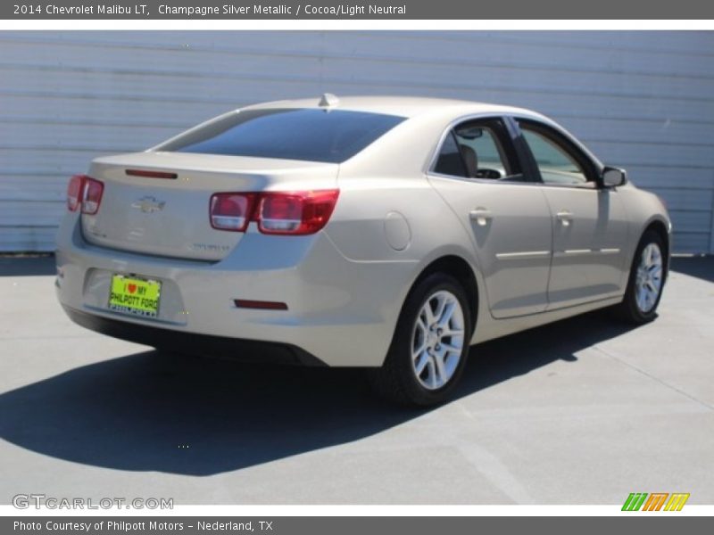 Champagne Silver Metallic / Cocoa/Light Neutral 2014 Chevrolet Malibu LT