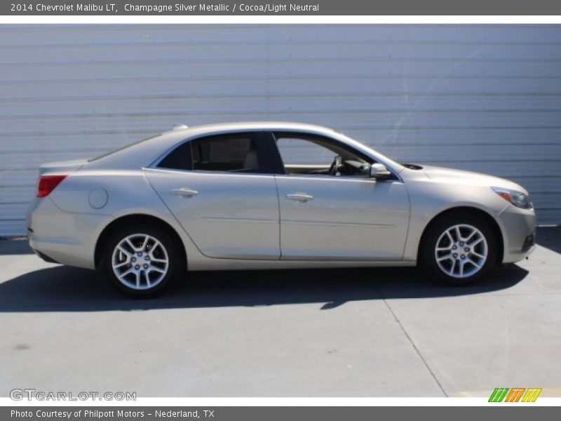 Champagne Silver Metallic / Cocoa/Light Neutral 2014 Chevrolet Malibu LT