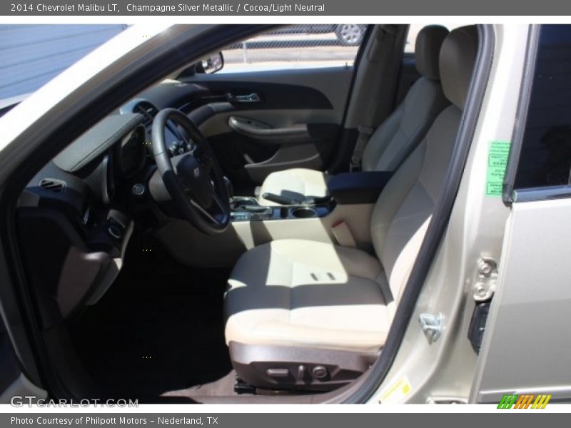 Champagne Silver Metallic / Cocoa/Light Neutral 2014 Chevrolet Malibu LT