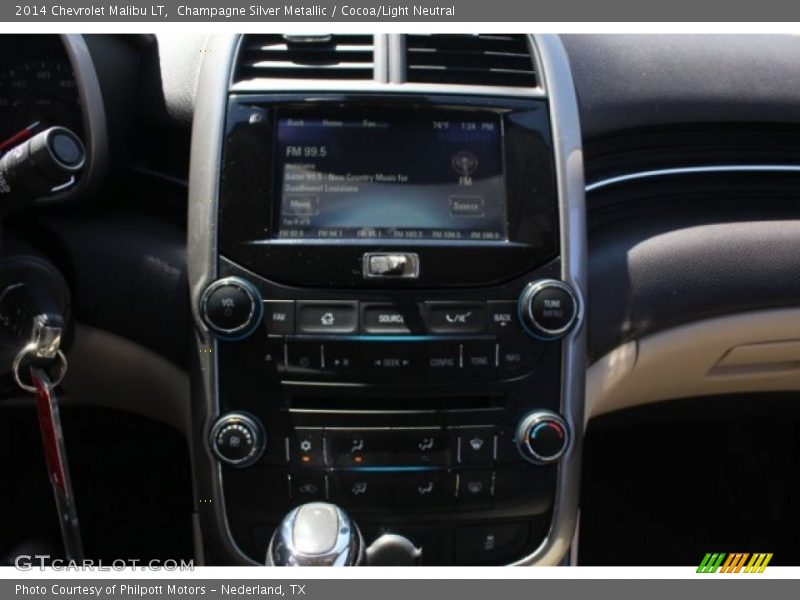 Champagne Silver Metallic / Cocoa/Light Neutral 2014 Chevrolet Malibu LT