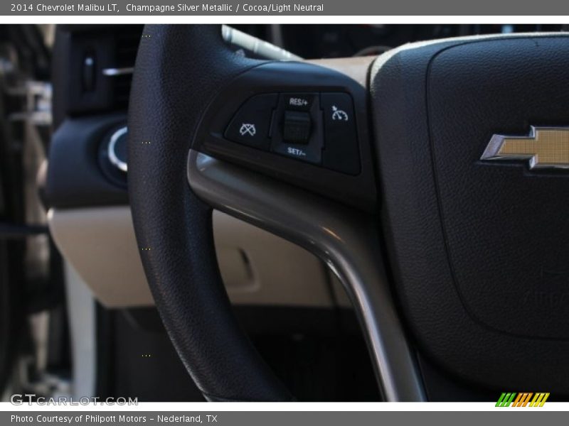 Champagne Silver Metallic / Cocoa/Light Neutral 2014 Chevrolet Malibu LT