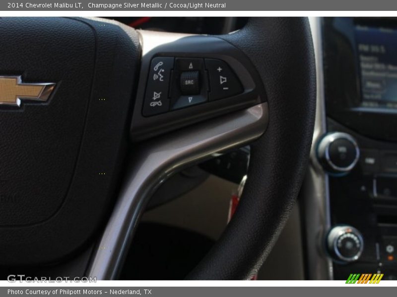 Champagne Silver Metallic / Cocoa/Light Neutral 2014 Chevrolet Malibu LT