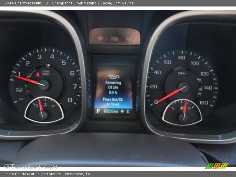 Champagne Silver Metallic / Cocoa/Light Neutral 2014 Chevrolet Malibu LT