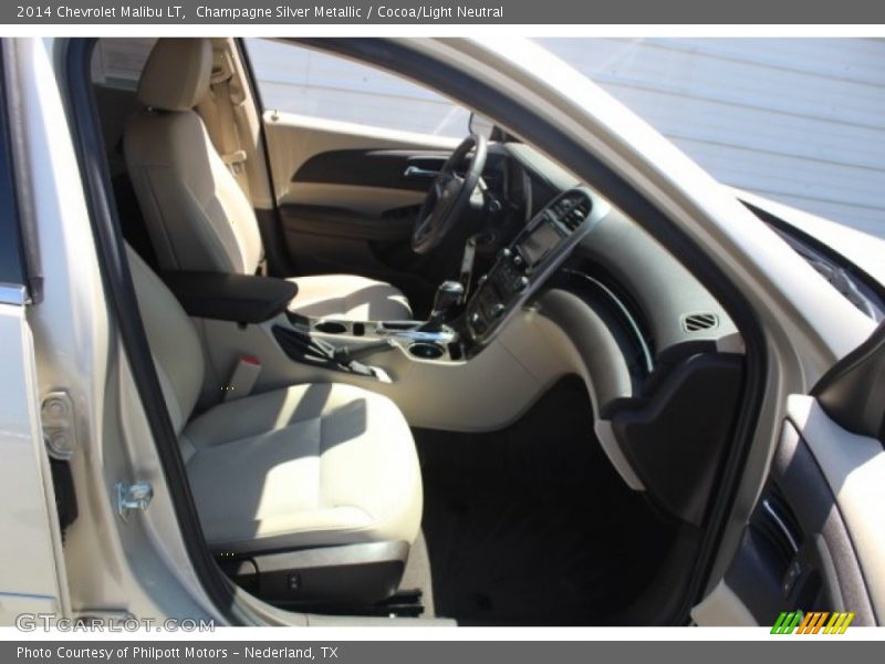 Champagne Silver Metallic / Cocoa/Light Neutral 2014 Chevrolet Malibu LT