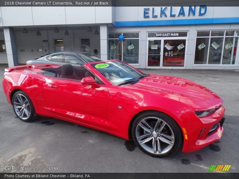 Red Hot / Jet Black 2018 Chevrolet Camaro LT Convertible
