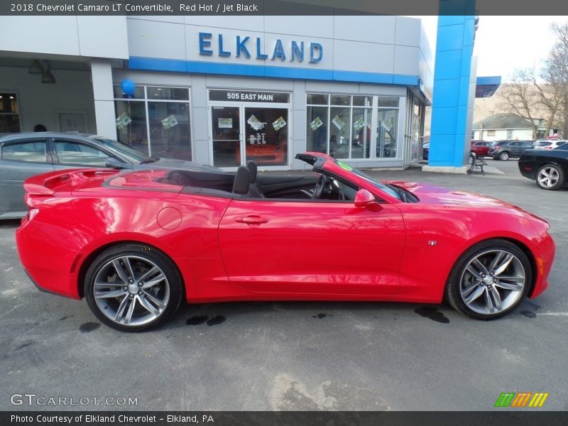 Red Hot / Jet Black 2018 Chevrolet Camaro LT Convertible