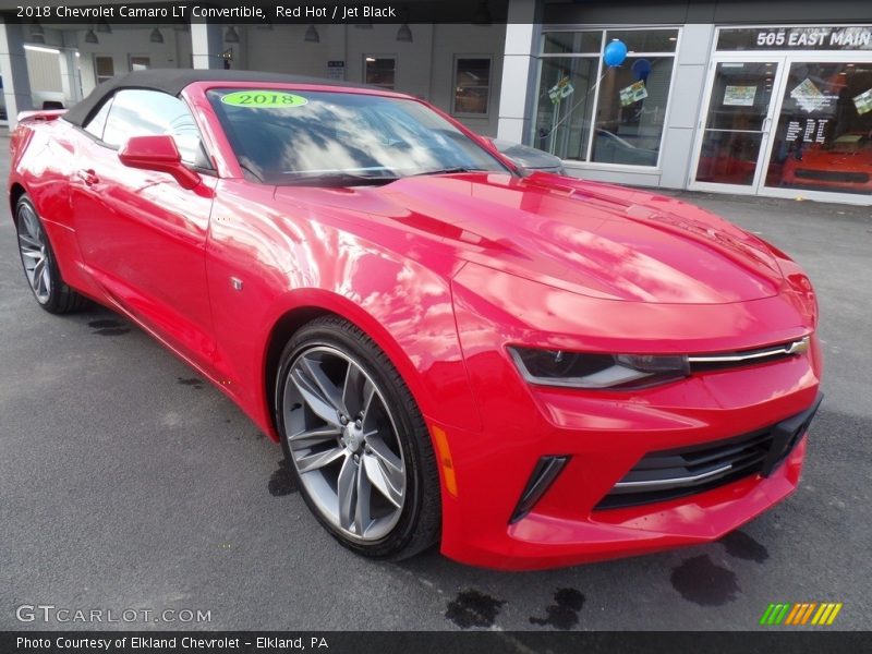 Red Hot / Jet Black 2018 Chevrolet Camaro LT Convertible