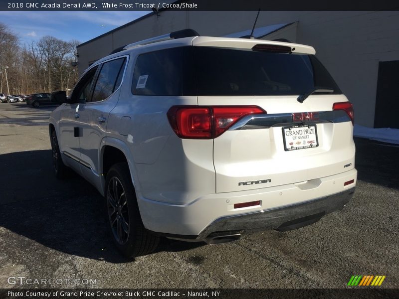 White Frost Tricoat / Cocoa/Shale 2018 GMC Acadia Denali AWD