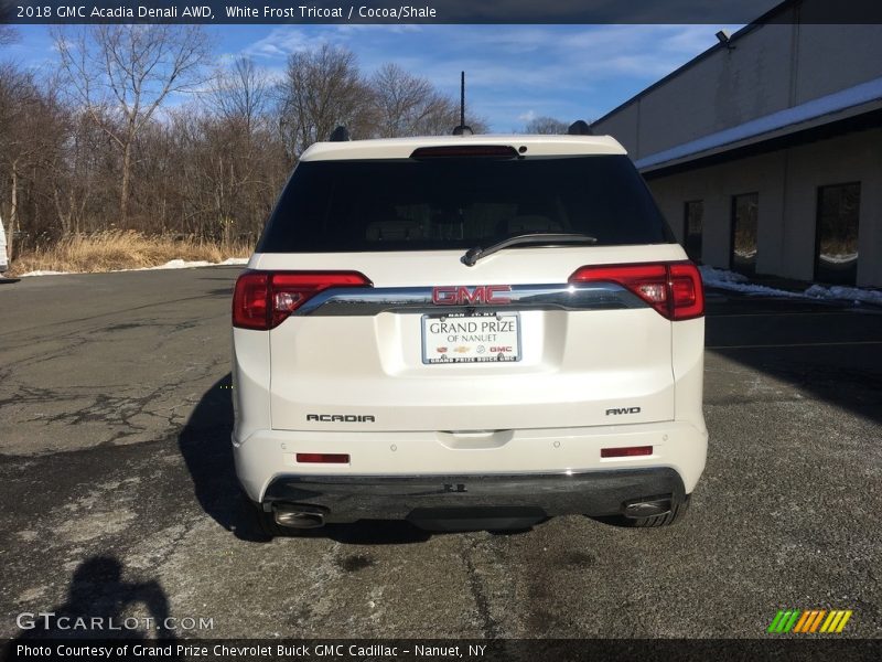 White Frost Tricoat / Cocoa/Shale 2018 GMC Acadia Denali AWD