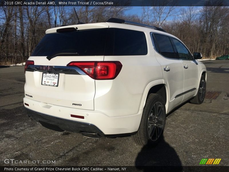 White Frost Tricoat / Cocoa/Shale 2018 GMC Acadia Denali AWD