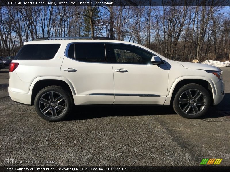 White Frost Tricoat / Cocoa/Shale 2018 GMC Acadia Denali AWD