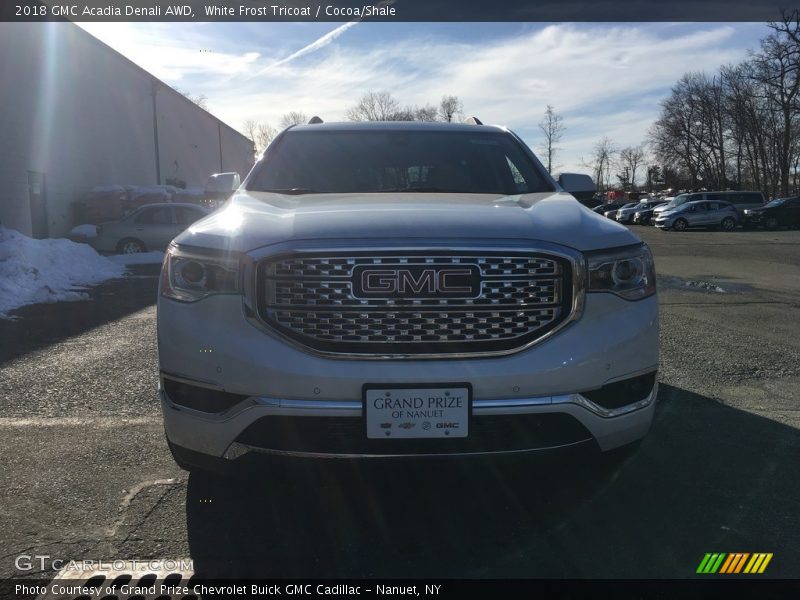White Frost Tricoat / Cocoa/Shale 2018 GMC Acadia Denali AWD