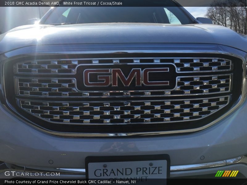 White Frost Tricoat / Cocoa/Shale 2018 GMC Acadia Denali AWD