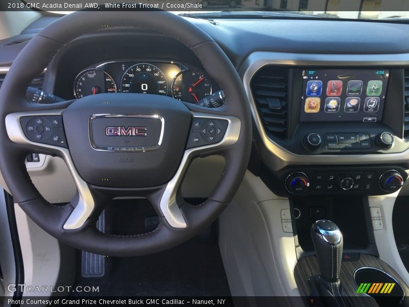White Frost Tricoat / Cocoa/Shale 2018 GMC Acadia Denali AWD