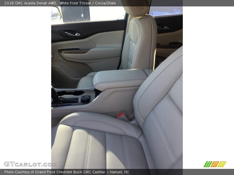 White Frost Tricoat / Cocoa/Shale 2018 GMC Acadia Denali AWD